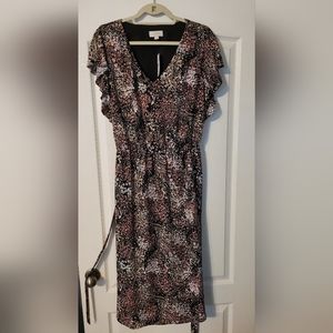 Loft Midi Flutter Sleeve Dress